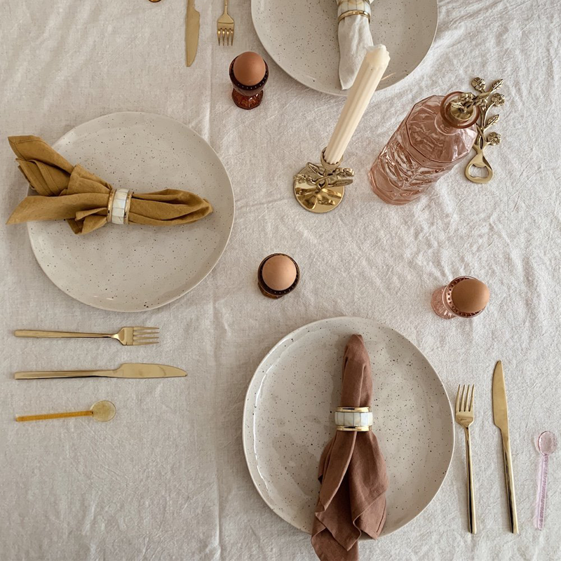 Servetten (set van 2) - terra - Afbeelding 2