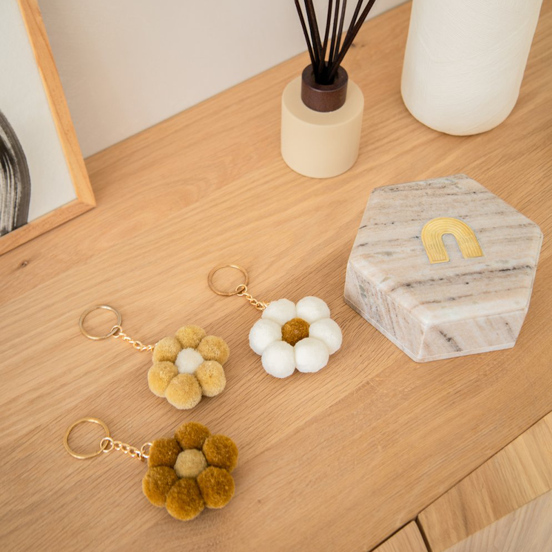 Sleutelhanger - crème - Afbeelding 2