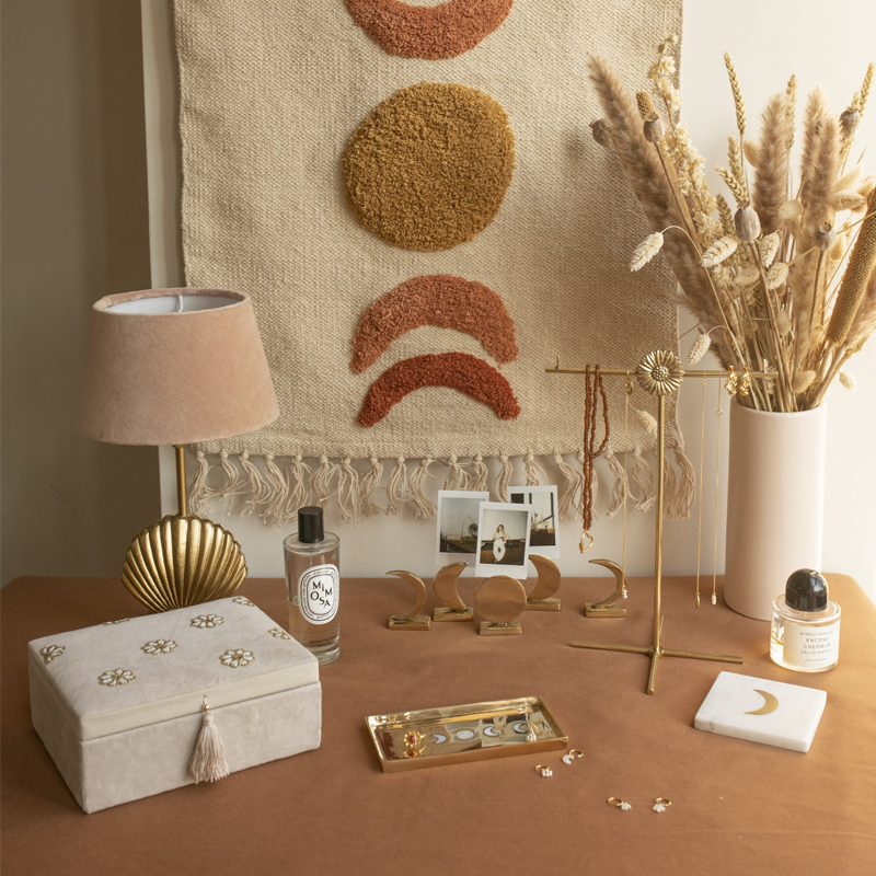 Sieradendoos met bloemen - beige - Afbeelding 6