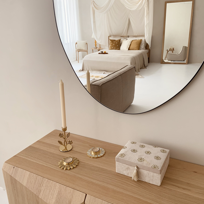 Sieradendoos met bloemen - beige - Afbeelding 5